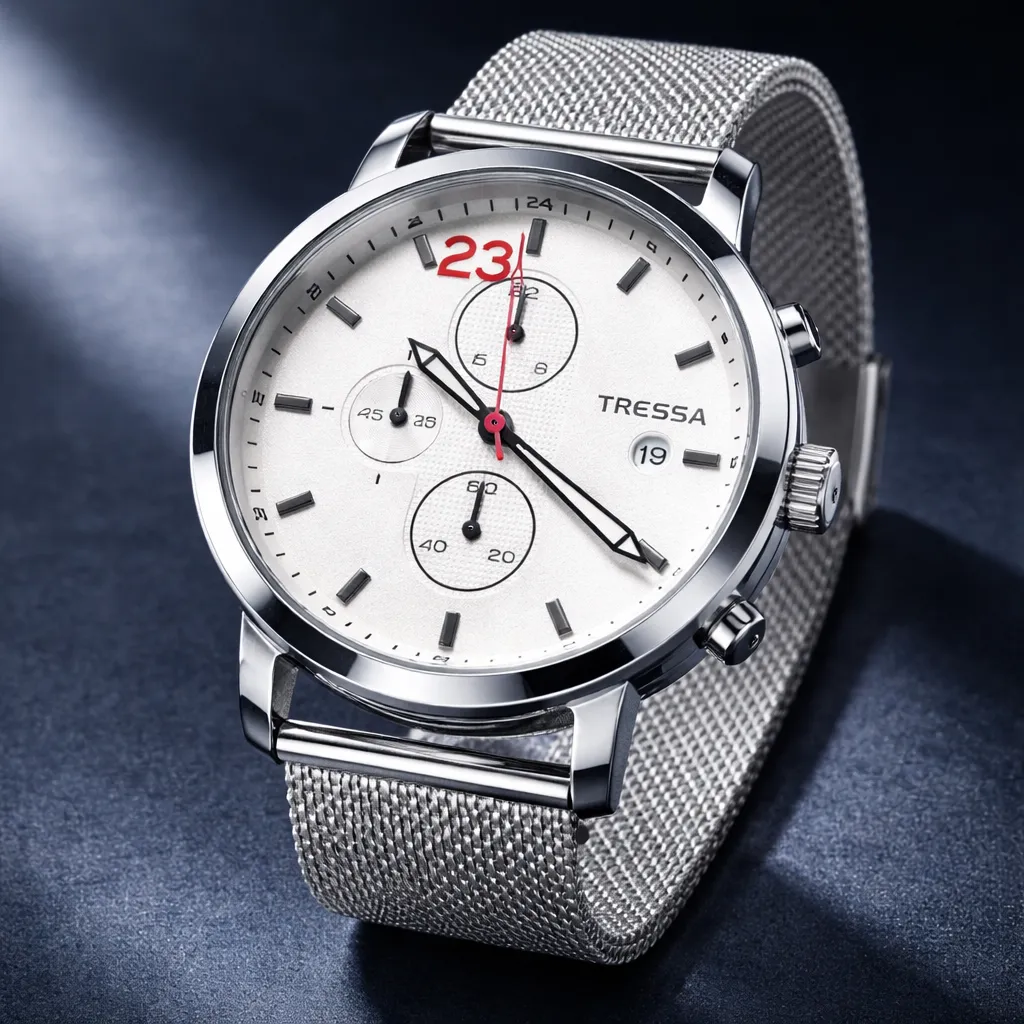 Reloj Tressa Elon Acero Plateado 50m Hombre Cuarzo