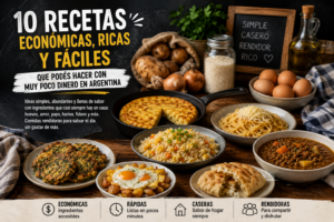 10 recetas económicas, ricas y fáciles que podés hacer con muy poco dinero en Argentina