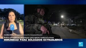 Noboa decreta conflicto armado interno en Ecuador y ofrece inmunidad a soldados extranjeros