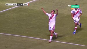 Golazo de Jairo Vélez para descuento en Perú vs España en partido amistoso por fecha FIFA 2026