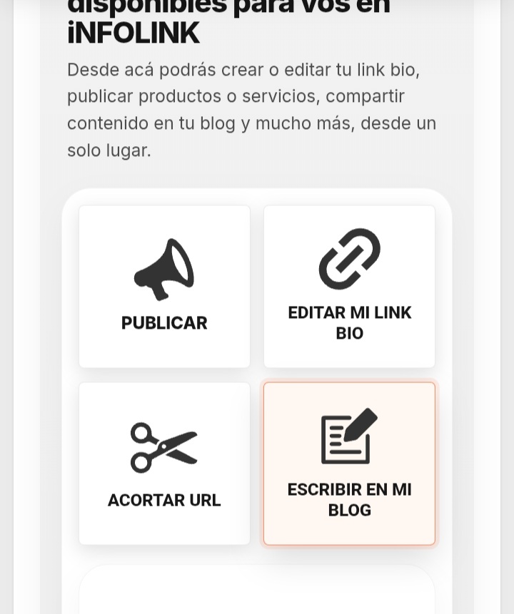 Ejemplo de Escribir en mi blog en iNFOLINK